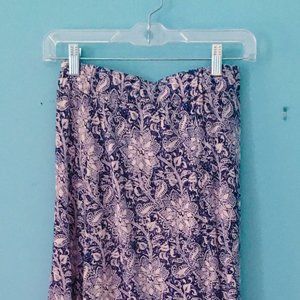 Blue Floral Skirt